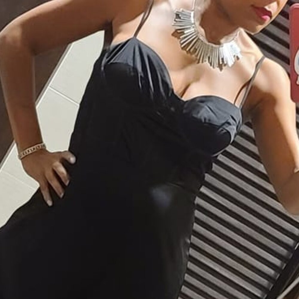 Lulus Satin Black Jumpsuit